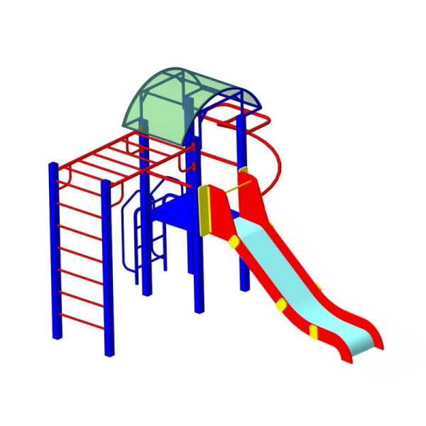 Детский спортивный городок Пионер "Сказка" со спиралью, рукоходом и горкой