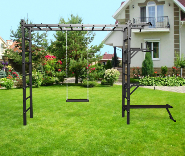 картинка Уличная шведская стенка Sv Sport рукоход У535 (Турник/Брусья/Стойка/Скамья/Деревянные) от магазина Лазалка