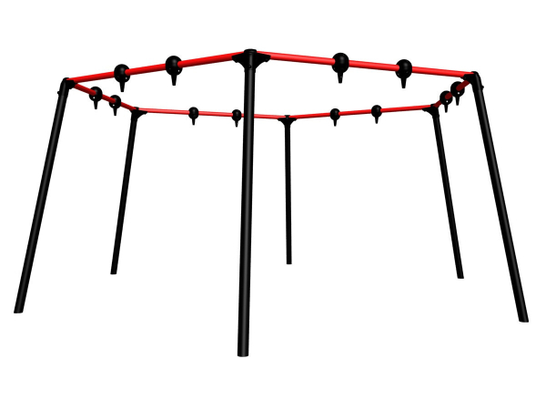 картинка Уличные качели Sv Sport шестиугольник (высота 2.5м / диаметр 6.7м) УК200 от магазина Лазалка