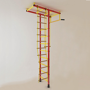 Детский спортивный комплекс ДСК "Лидер" Т-образный (Красный/Жёлтый, до 3,6 м., Широкий хват, ПВХ)