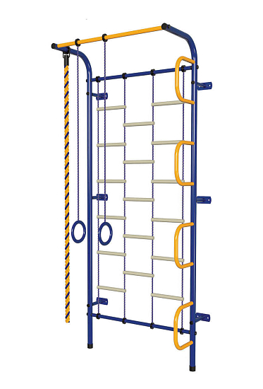 Детский спортивный комплекс ДСК "Пионер-С1л" (пристеночный) сине-желтый