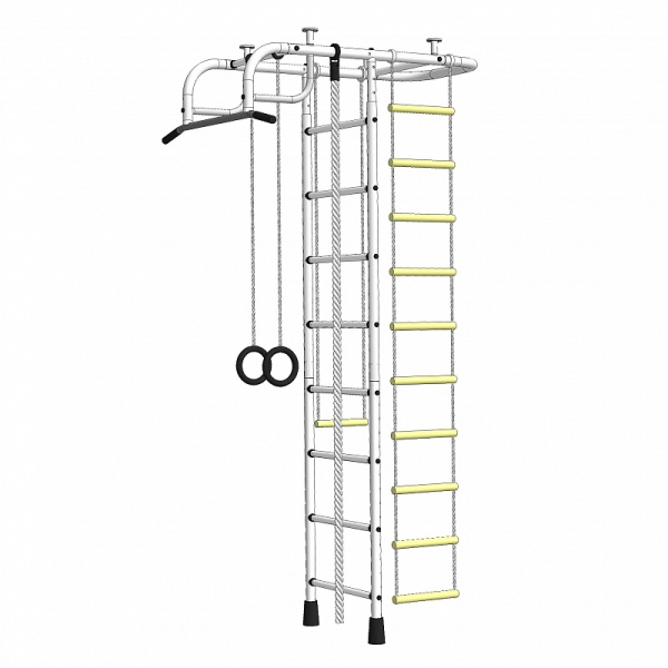 Детский спортивный комплекс ДСК "Пионер А" Т-образный белый-серый