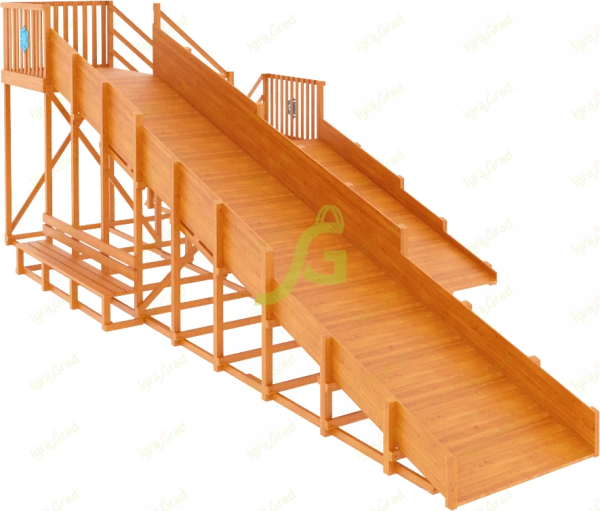 Зимняя горка "IgraGrad Snow Fox", скат 10 м (мод. 3)