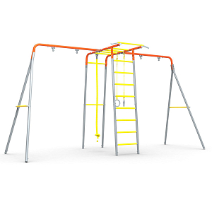УДСК-5.2 "Тарзан-К2" с двумя доп. секцией "Качели" оранжевый/серый