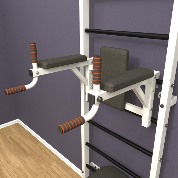 Шведская стенка «LittleSport» Л 3.0 Белый черные ступени