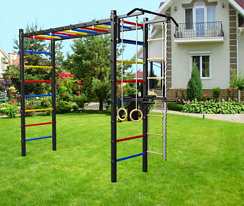 Уличная шведская стенка Sv Sport рукоход У508 (Турник/Брусья/Канат/кольца/лестница)