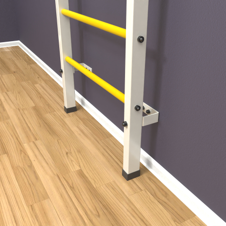 Шведская стенка «LittleSport» ПУ Белый желтые ступени