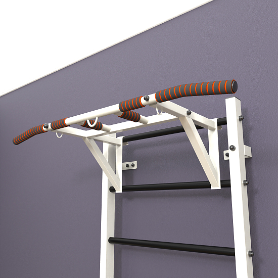 картинка Шведская стенка «LittleSport» White Pull-Up черные ступени от магазина Лазалка