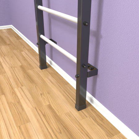 Шведская стенка «LittleSport» ПУ Графит белые ступени