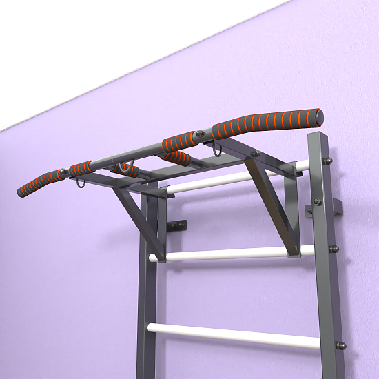 картинка Шведская стенка «LittleSport» Graphite Pull-Up белые ступени от магазина Лазалка