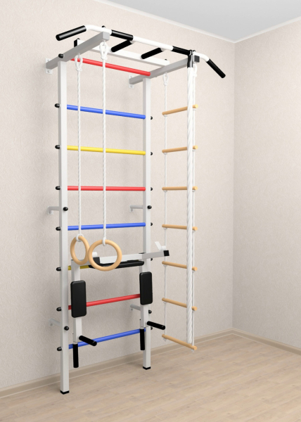 Шведская стенка Sv Pro 803 (Турник Pro/Брусья/стойка/Канат/Кольца/Лестница)