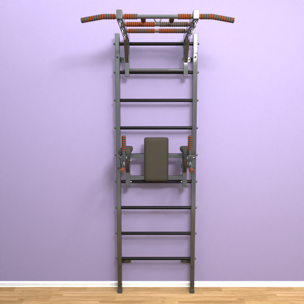 картинка Шведская стенка «LittleSport» Graphite Long 2.0 черные ступени от магазина Лазалка