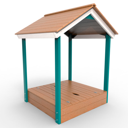 картинка Детская деревянная песочница с крышей "Лэйк" от магазина Лазалка