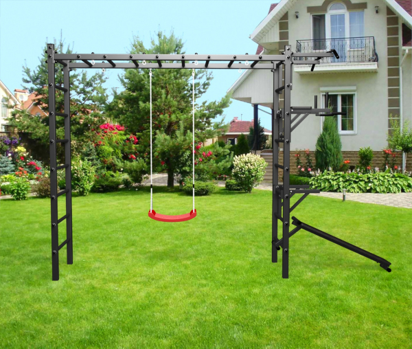 картинка Уличная шведская стенка Sv Sport рукоход У519 (Турник/Брусья/Стойка/Скамья/"Лодочка") от магазина Лазалка