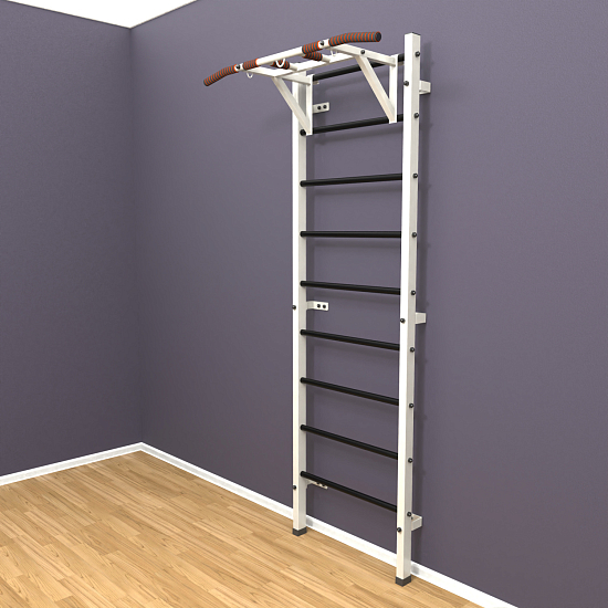 картинка Шведская стенка «LittleSport» White Pull-Up черные ступени от магазина Лазалка