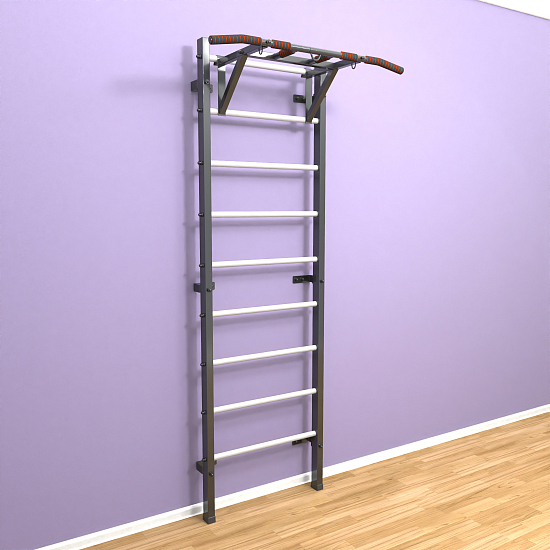 картинка Шведская стенка «LittleSport» Graphite Pull-Up белые ступени от магазина Лазалка