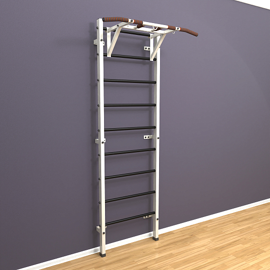 картинка Шведская стенка «LittleSport» White Pull-Up черные ступени от магазина Лазалка