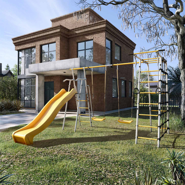 Детский спортивный комплекс для дачи ROMANA Богатырь MAX Плюс-2