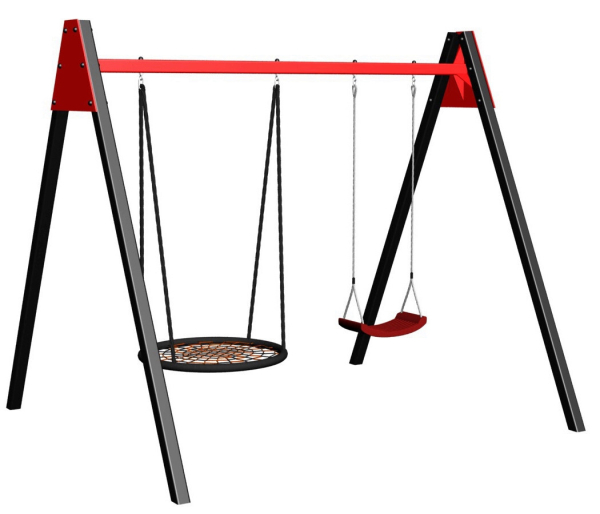 картинка Уличные качели Sv Sport Maxi УК143.5В2 (3.0м/Гнездо 115см/"Лодочка"/Подвесы на втулке 2к) от магазина Лазалка