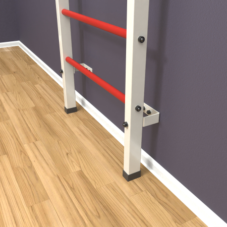 Шведская стенка «LittleSport» ПУ Белый красные ступени