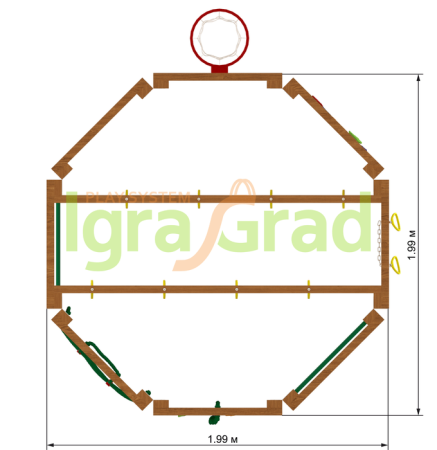 картинка Детский спортивный комплекс "WorkOut" от магазина Лазалка